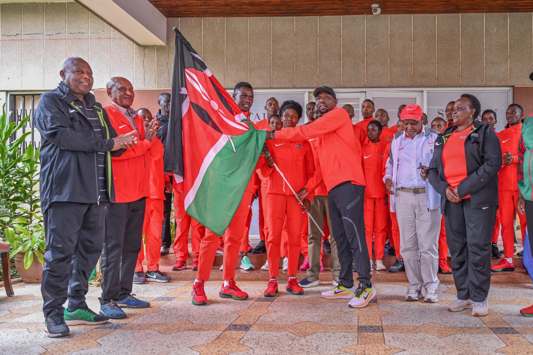 CS Murkomen flags off Kenya's U-20 team for world athletics championships in Lima, Peru